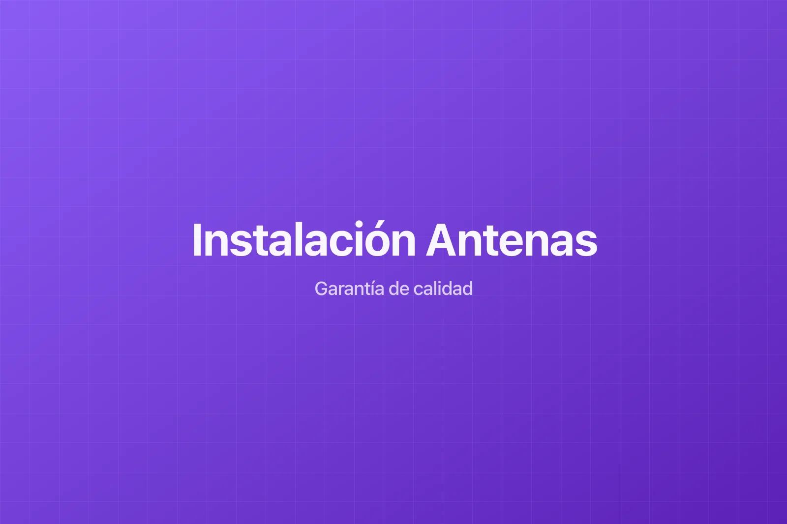 Antenista trabajando en altura